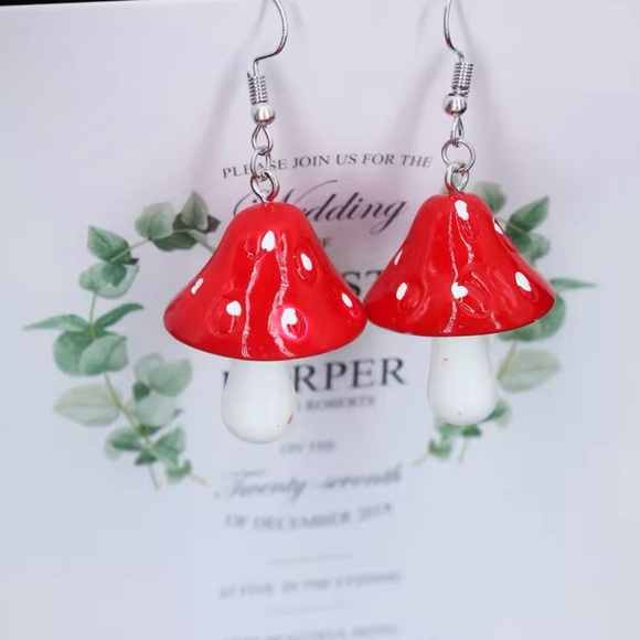 COPY - Cute Acrylic Mushroom Earrings for Women Colorful Drop Earring - Picture 1 of 3